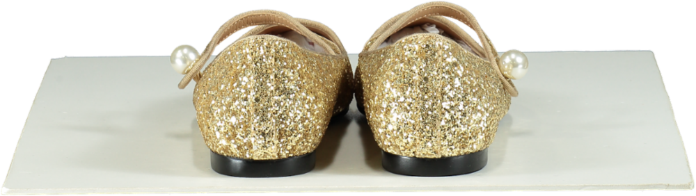 Age of Innocence Gold Glitter Thea Mary Jane Shoes UK 6 EU 39