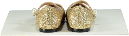 Age of Innocence Gold Glitter Thea Mary Jane Shoes UK 6 EU 39