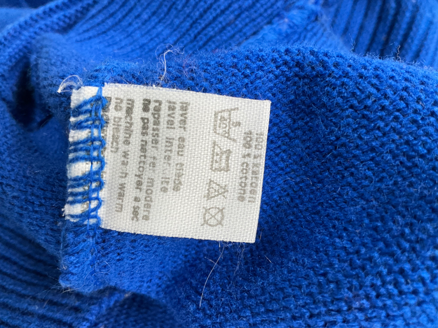Lacoste Blue Relaxed Fit Sweater UK L