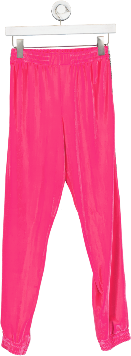 FIORUCCI Bright Pink Velour Trousers UK XS