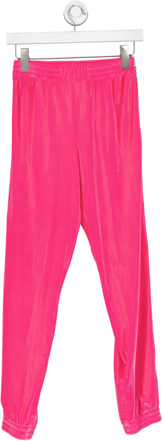 FIORUCCI Bright Pink Velour Trousers UK XS