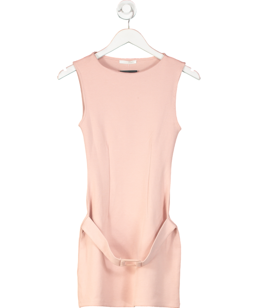 ZARA Pink Belted Mini Dress UK S