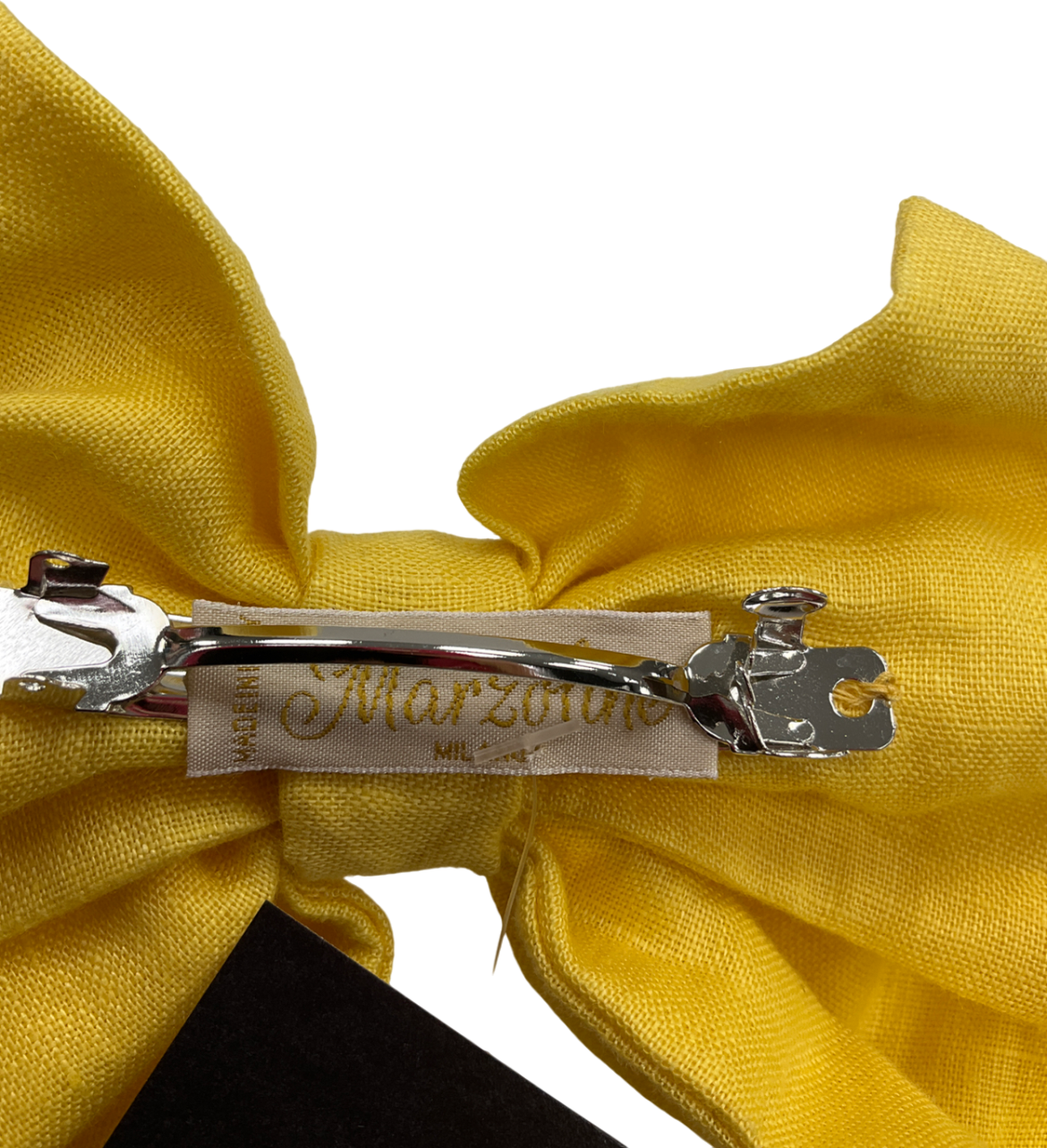 marzoline milano Yellow Linen Bow Hairclip