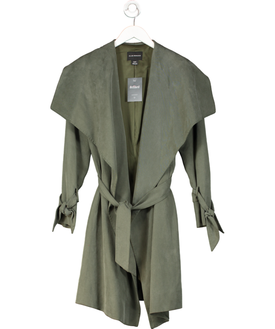 Club Monaco Green Ellayne Trench Coat UK XS