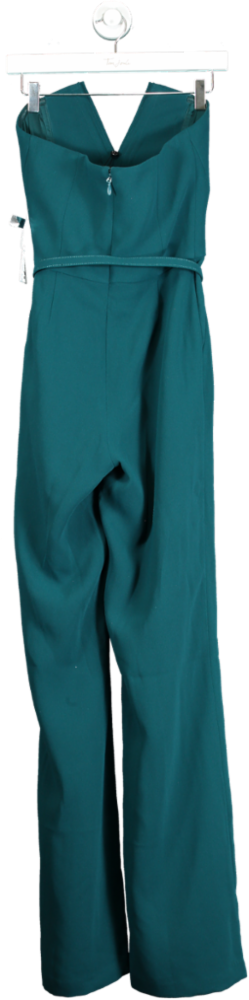 Nadine Merabi Teal Strapless Jumpsuit UK 8