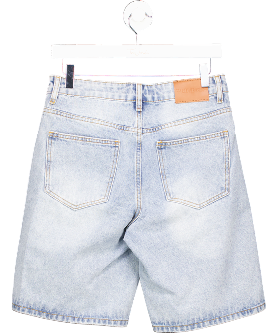 White Fox Blue Hurt Feelings Denim Shorts UK S