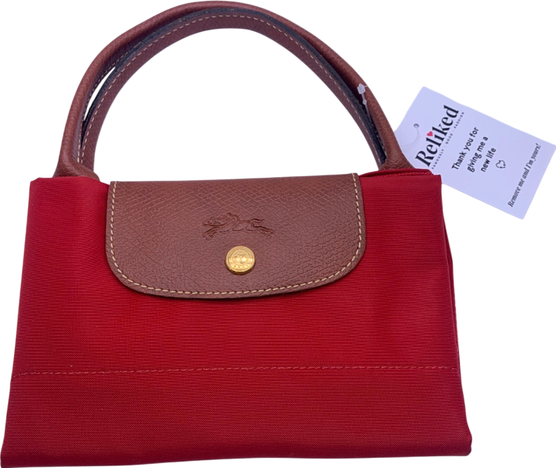 Longchamp Red Le Pliage Tote Bag