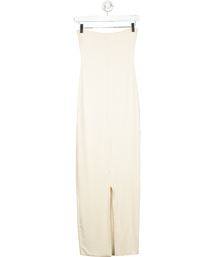 Oh Polly Cream Kali Bandeau Maxi Dress In Ivory UK 8