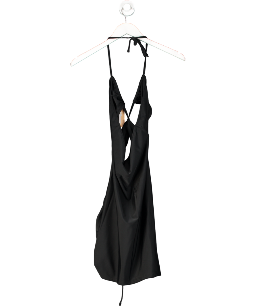 Mars the Label Black Cut Out Dress With Ties UK 16