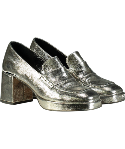 Jonak Paris Metallic Heeled Loafer UK 5 EU 38 👠