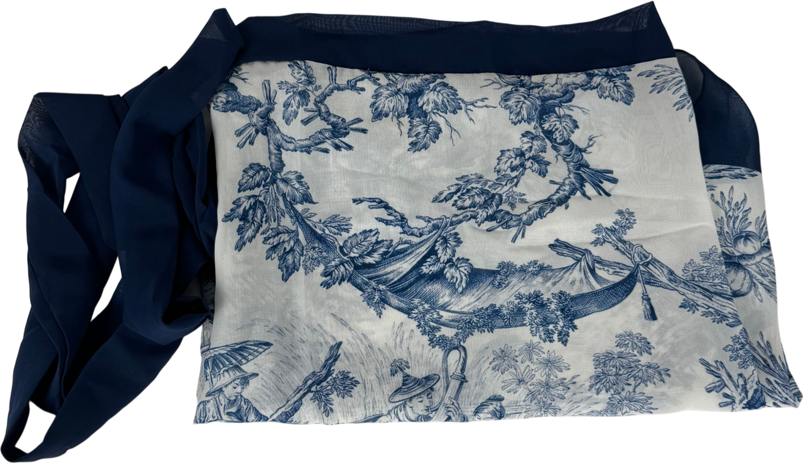 Amazon Blue Toile Print Swimsuit With Sarong UK L