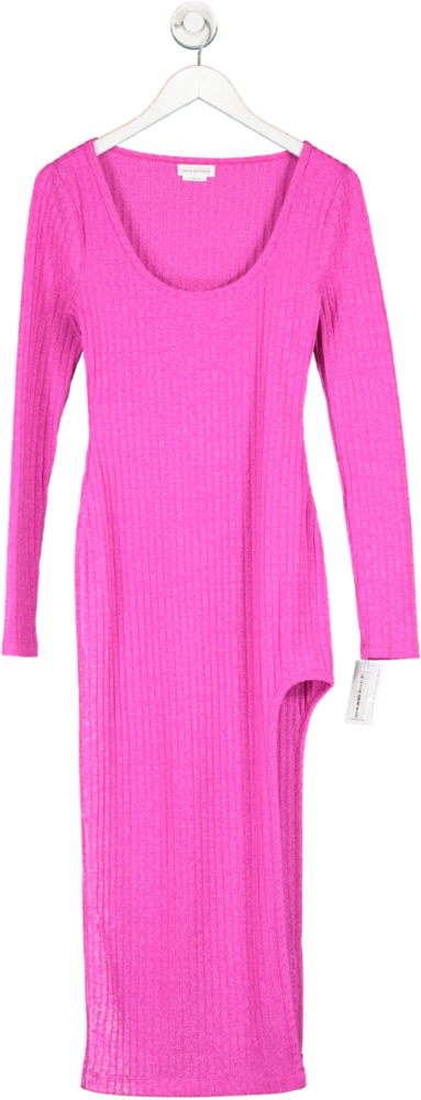 Lovers and Friends Pink Naomi Knit Midi Dress UK 8