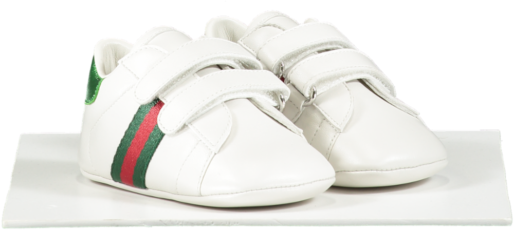 Gucci White Baby Ace Leather Sneaker Bnib UK 2.5 EU 18 👼