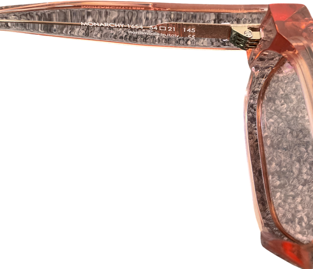 Thierry Lasry Pink Monarchy Translucent Sunglasses With Original Hard Case One Size