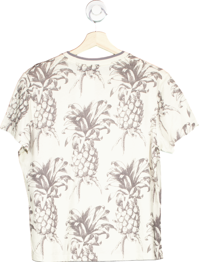 Zimmermann Beige Pineapple Print T-Shirt UK 8