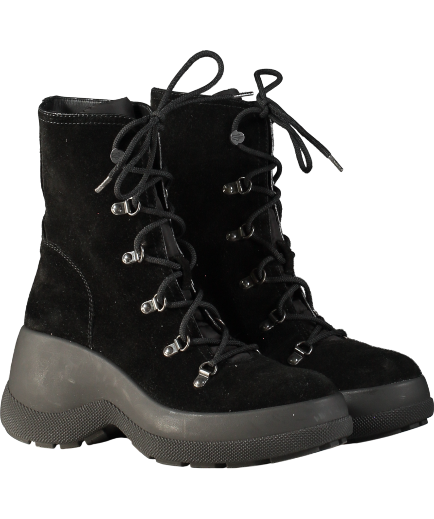 Moncler Black Resile Trek Water Resistant Ankle Boots UK 5 EU 38 👠