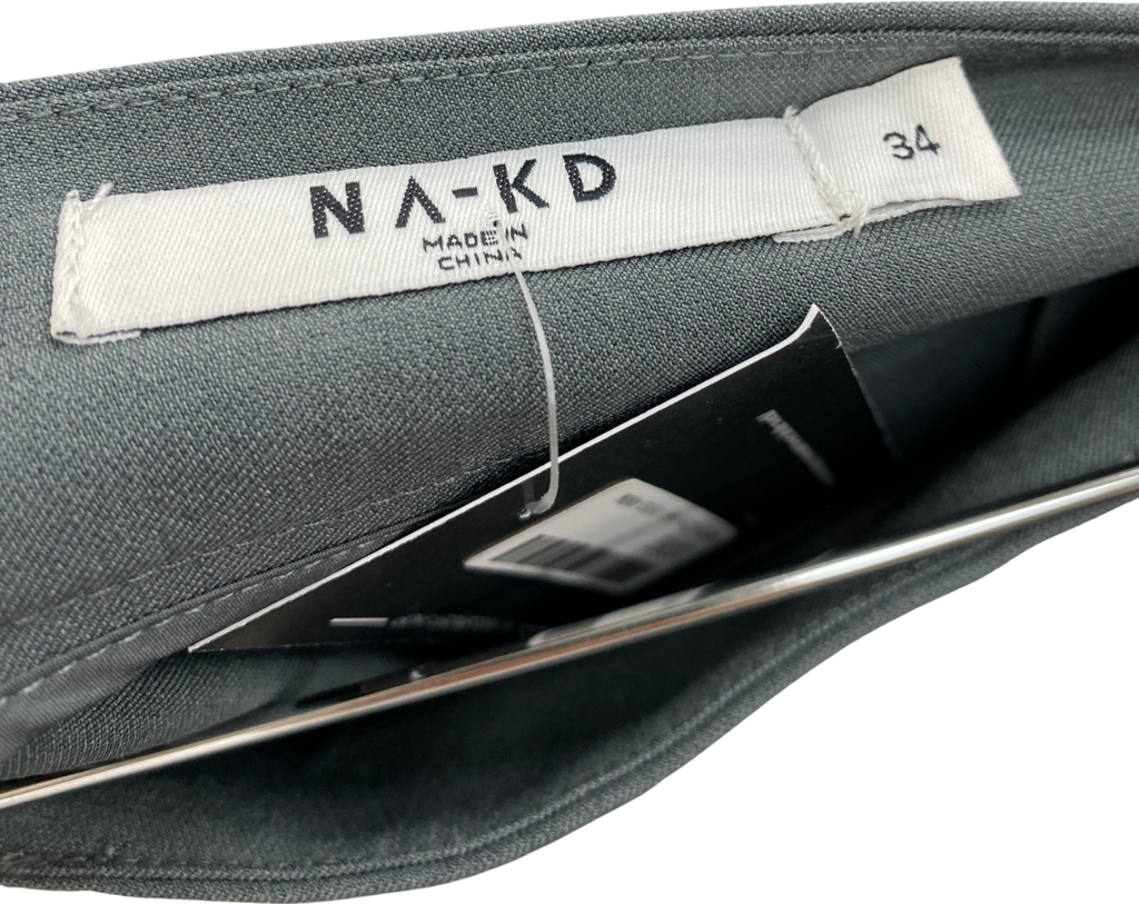 NA-KD Grey Belt Loop Maxi Skirt UK 6