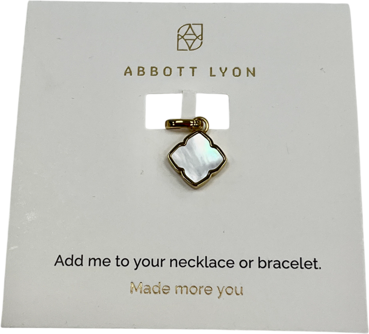 Abbott Lyon Metallic Pearl Clover Pendant (gold) R Inital One Size