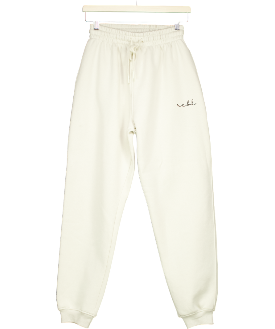 r.e.b.l Cream R.e.b.l Signature Luxe Stone Joggers UK S