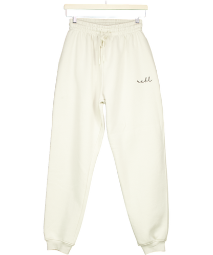 r.e.b.l Cream R.e.b.l Signature Luxe Stone Joggers UK S