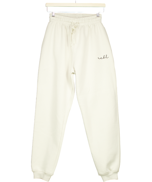 r.e.b.l Cream R.e.b.l Signature Luxe Stone Joggers UK S