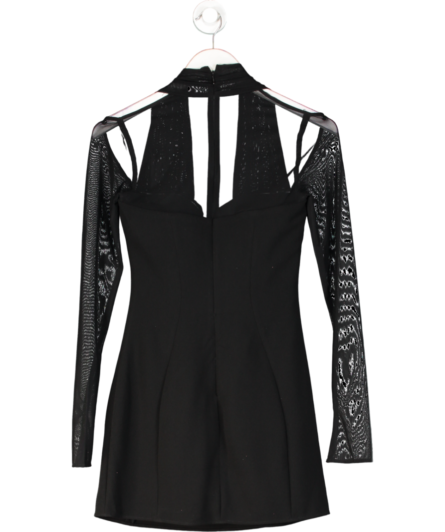 House of CB Black Holly Plunge Mini Dress Plus Cup UK S