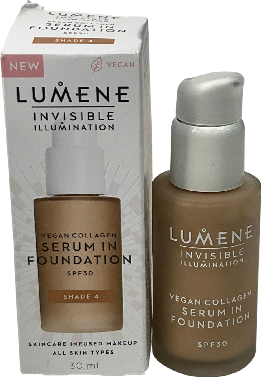 Lumene Invisible Illumination Spf30 Vegan Collagen Serum In Foundation 4 30ml