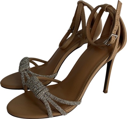 Next Beige Nude Forever Comfort® Jewel Knot Sandals UK 4 EU 37 👠