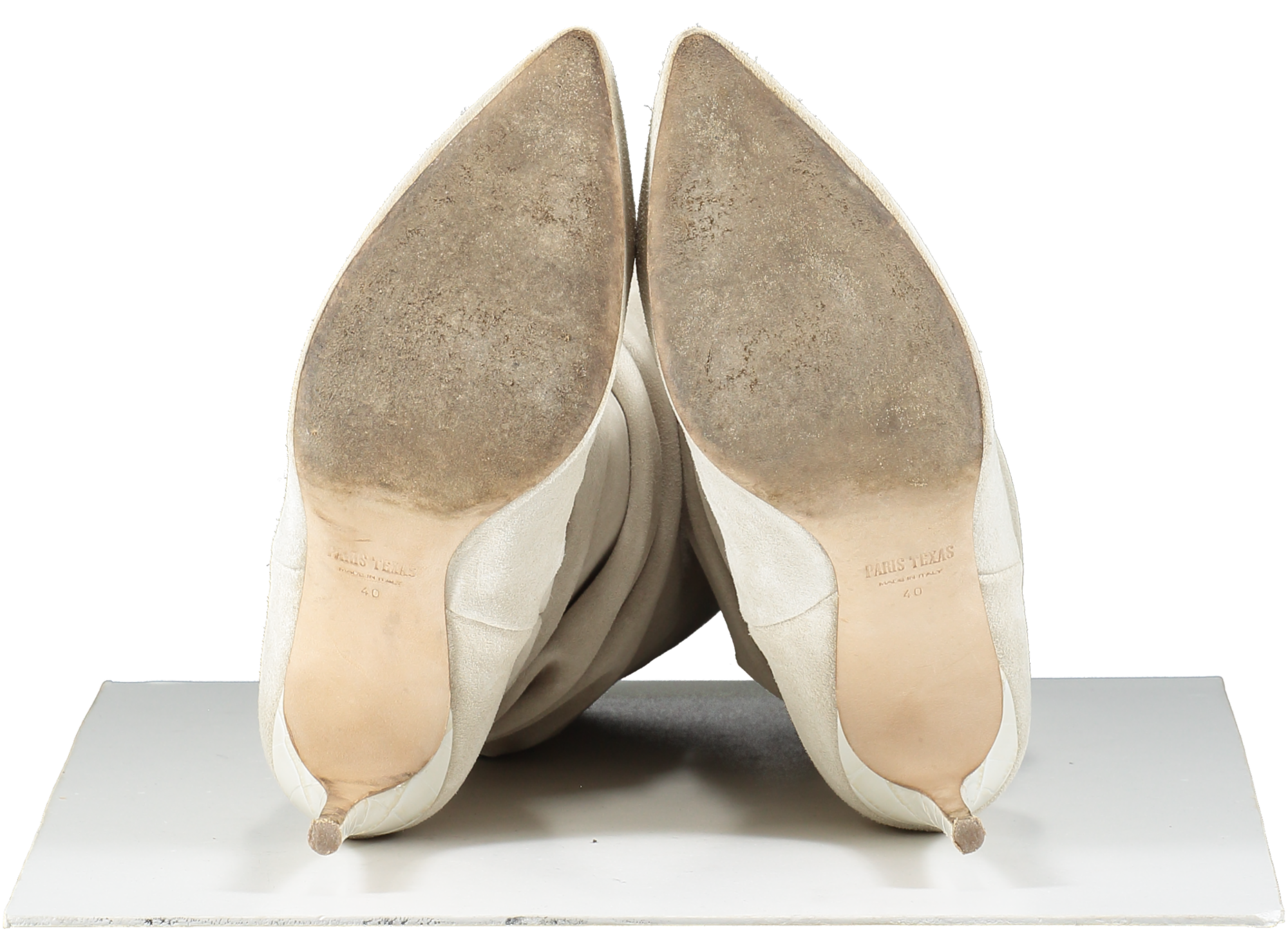 Paris Texas Beige Slouchy Suede Heeled Ankle Boots UK 7 EU 40 👠