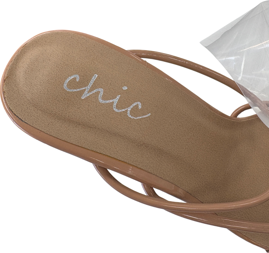 Chic Nude Strappy Heels UK 3 EU 36 👠