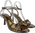 ASOS Hero Knotted Mid Heeled Sandals In Bronze Metallic UK 7 EU 40