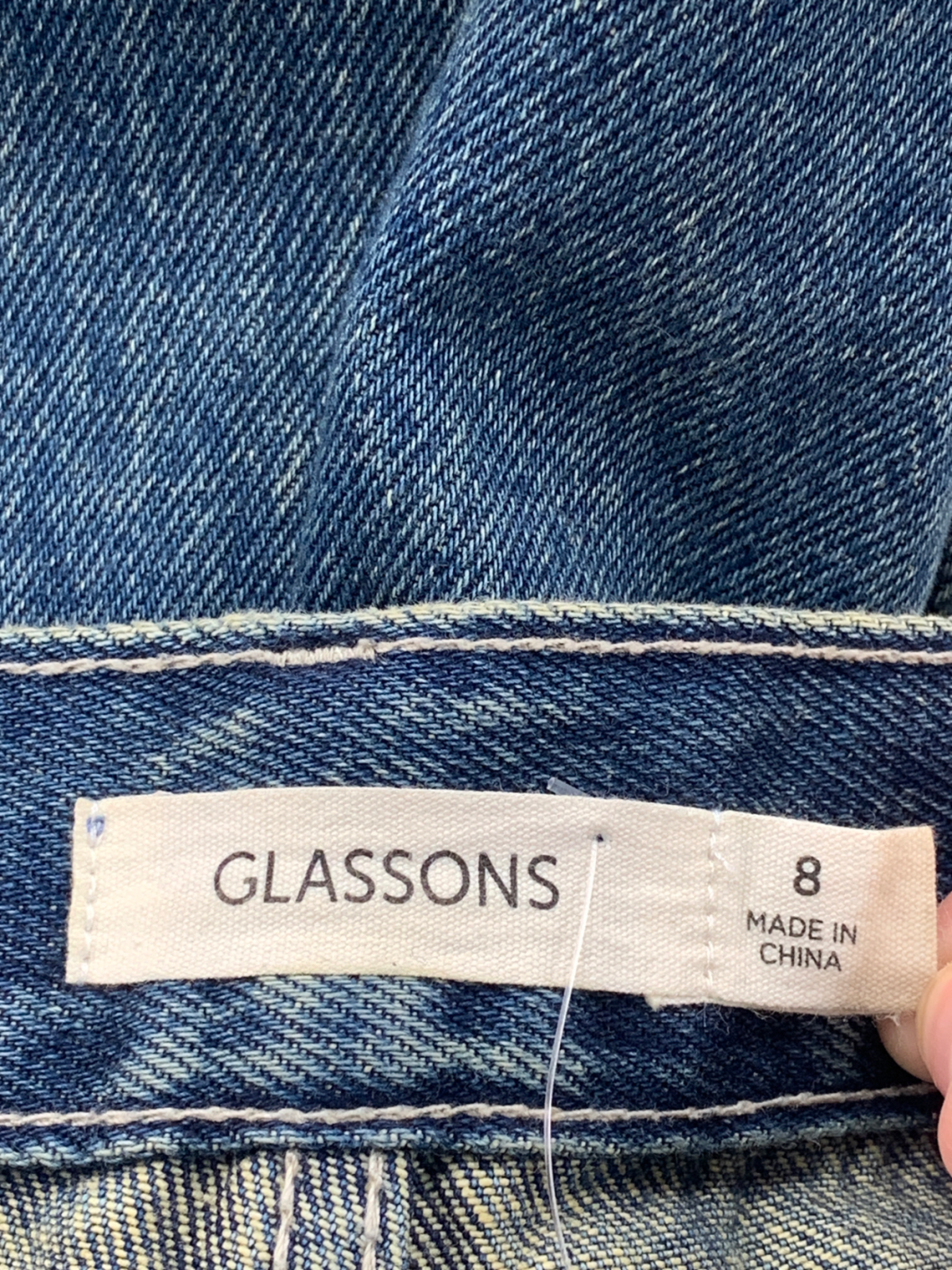glassons Blue Low Rises Denim Shorts UK 8
