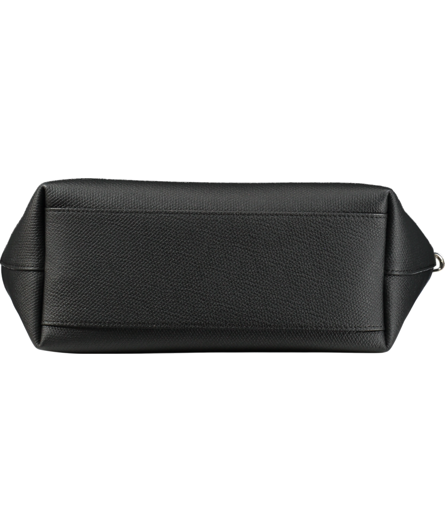 Longchamp Le Roseau Leather Shoulder Bag, Black