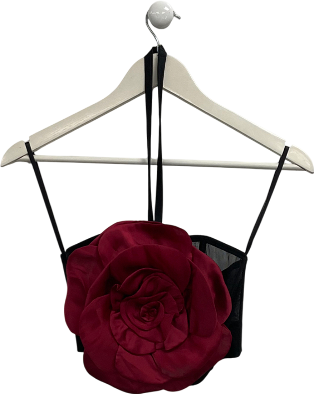 Victoria's Secret Black Rosette Corsette Top UK XS