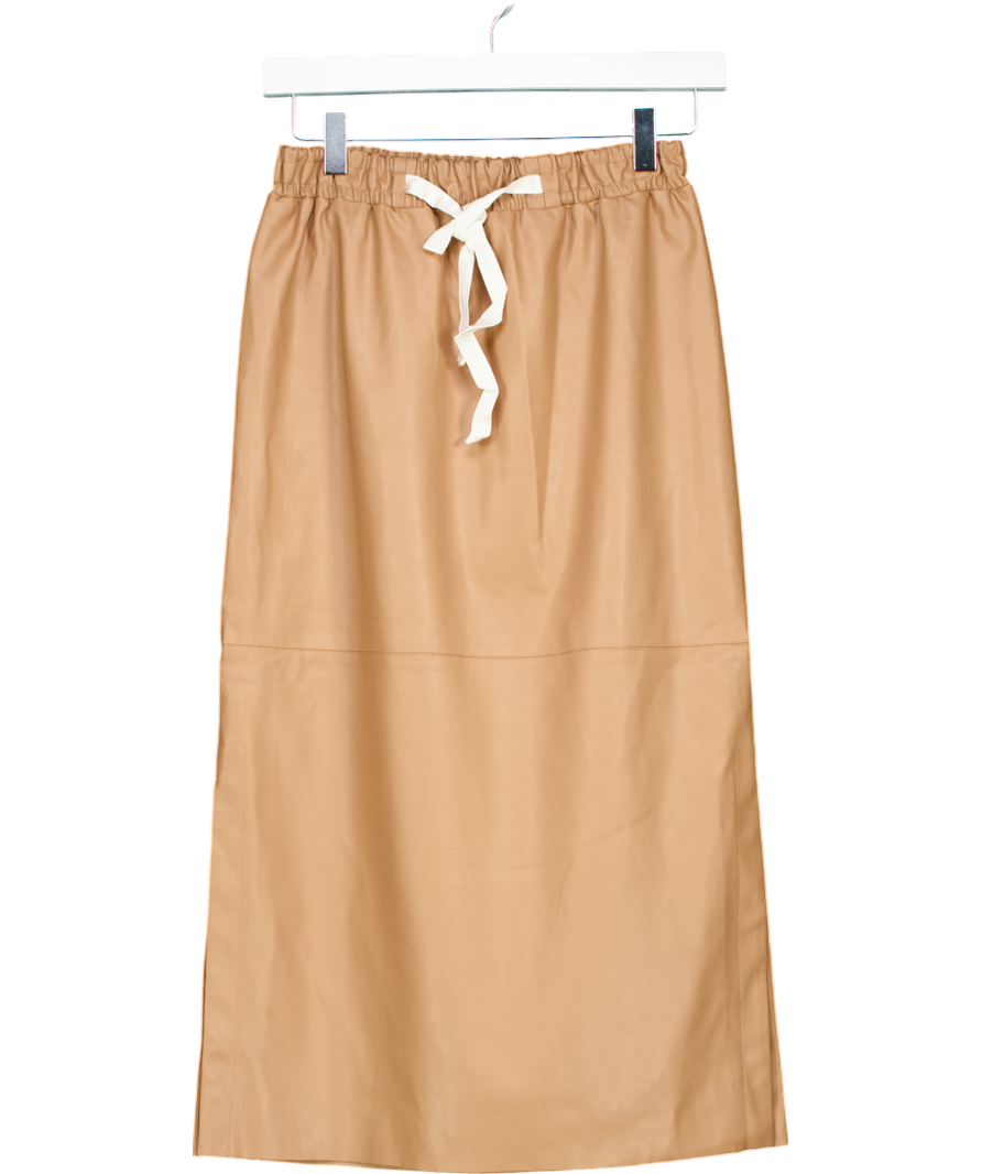 Designers Mix Beige Marie Midi Skirt UK 8