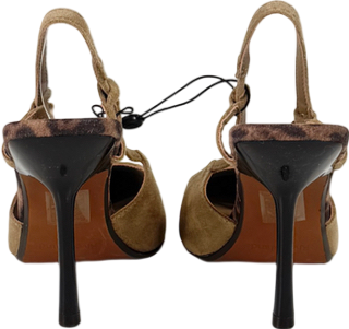 River Island Brown Beige Slingback Court Heels UK 4 EU 37