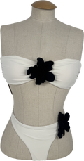 ZARA White Floral Bikini Set UK S