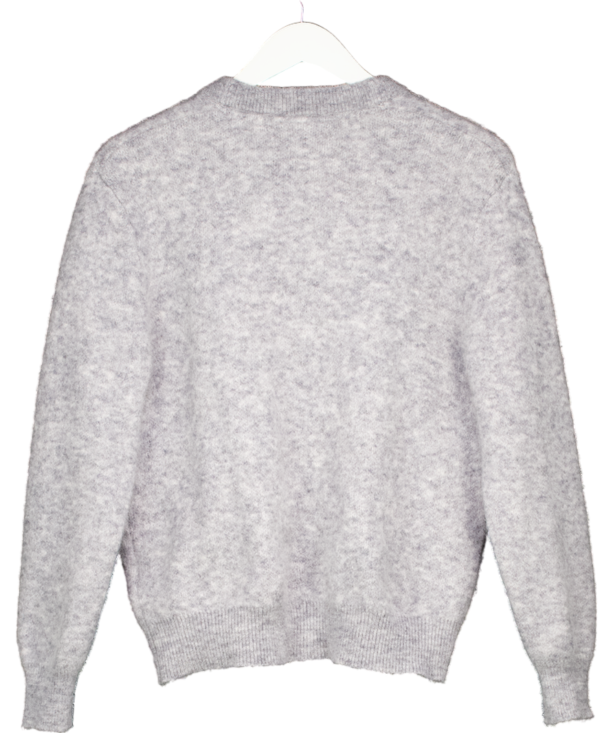 Percival Grey Mohair Cardigan UK S