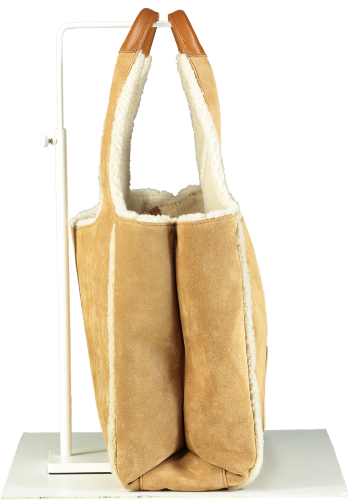 Hogan Tan H-bag suede tote bag