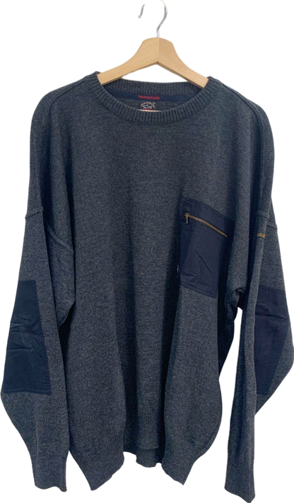 Paul & Shark Charcoal Wool Acrylic Blend Jumper UK XXL