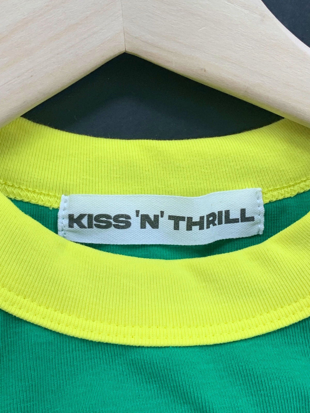 KISS ‘N’ THRILL Green and Yellow Bikini Top and Bottom Set UK S