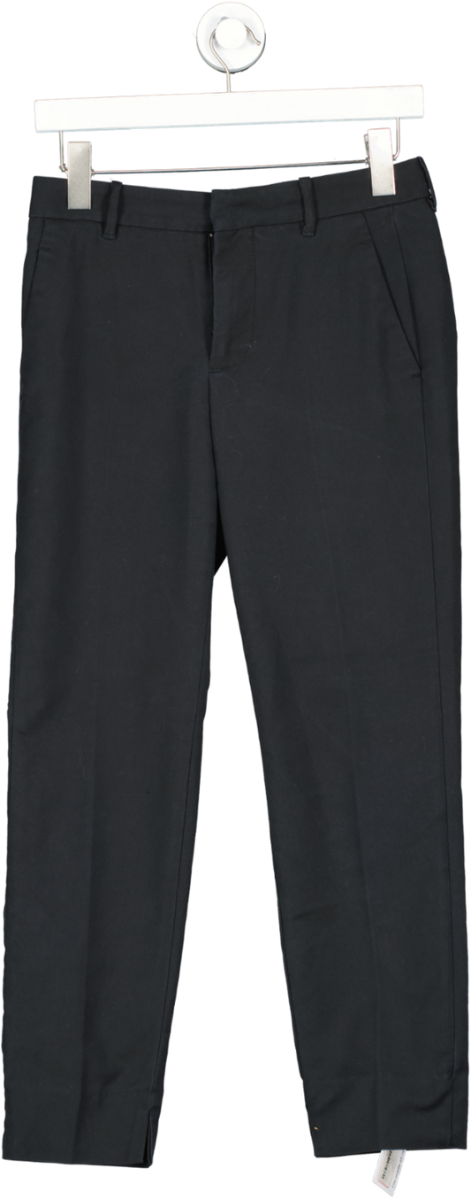 ZARA Black High Waist Invisible Zip Trousers UK XS