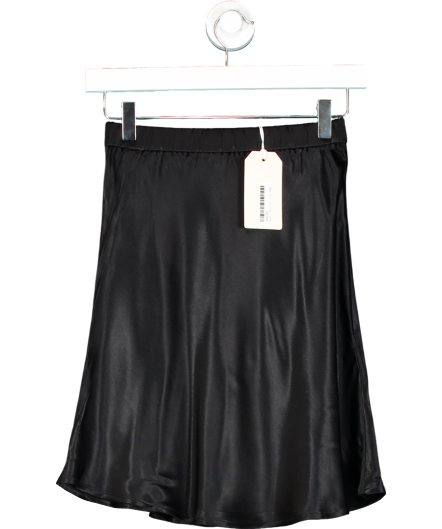 Sinead Keary Black "the Orla" - Satin Mini Skirt UK XS