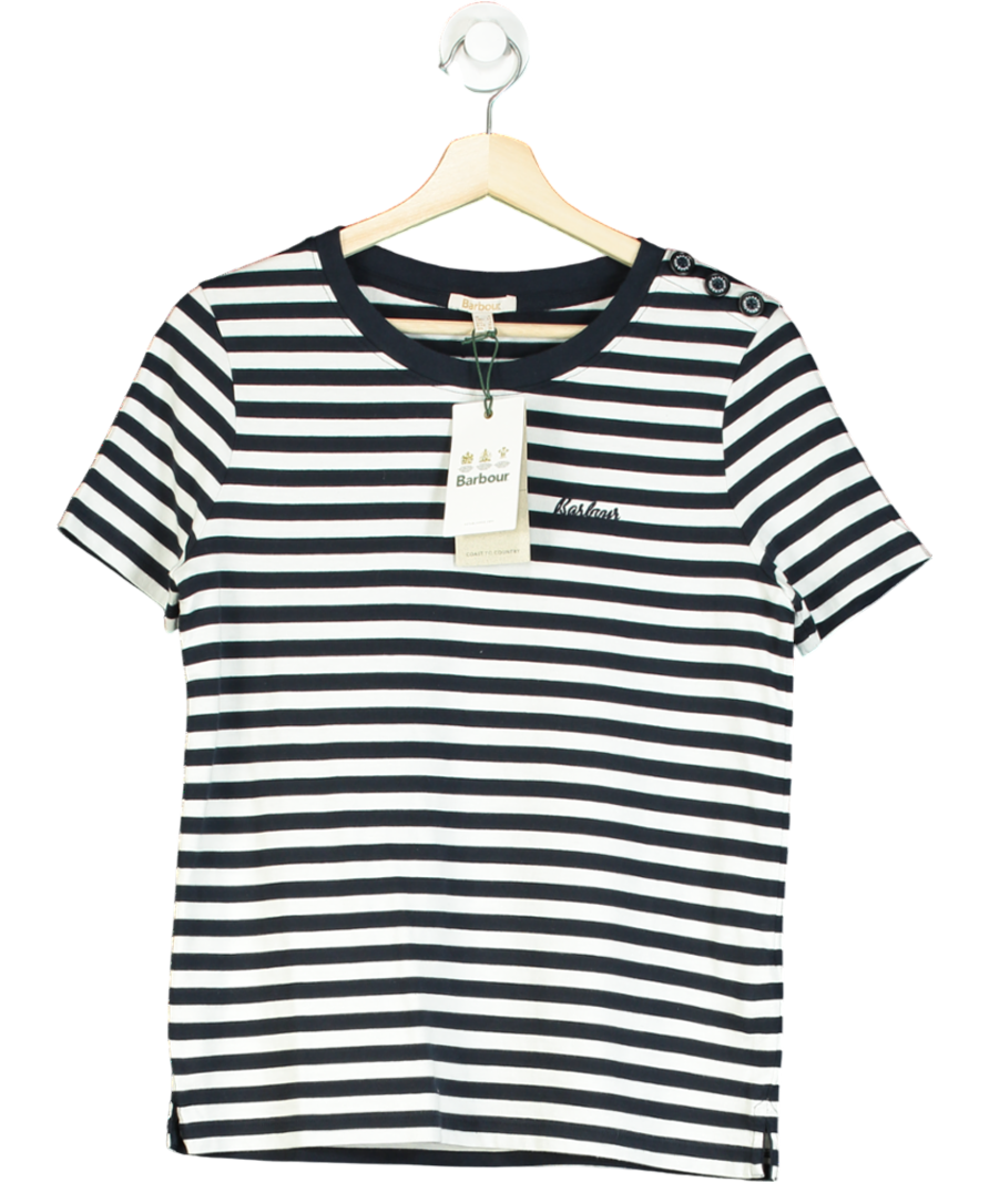 Barbour Blue Classic Breton stripe Ferryside T-shirt UK 8