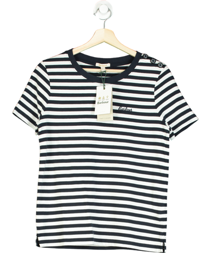 Barbour Blue Classic Breton stripe Ferryside T-shirt UK 8