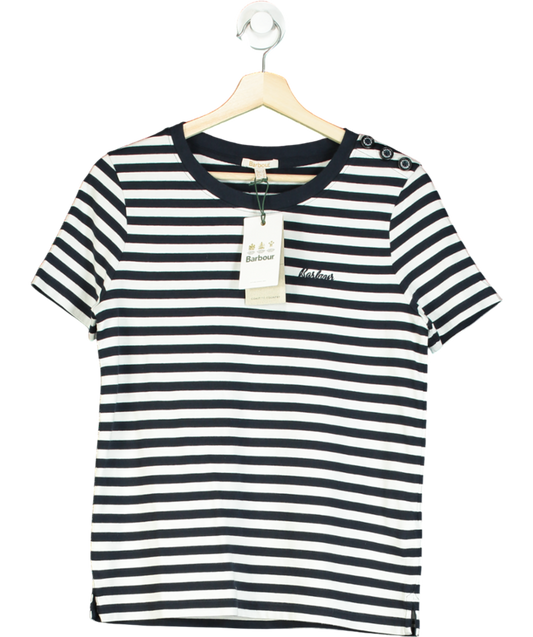 Barbour Blue Classic Breton stripe Ferryside T-shirt UK 8