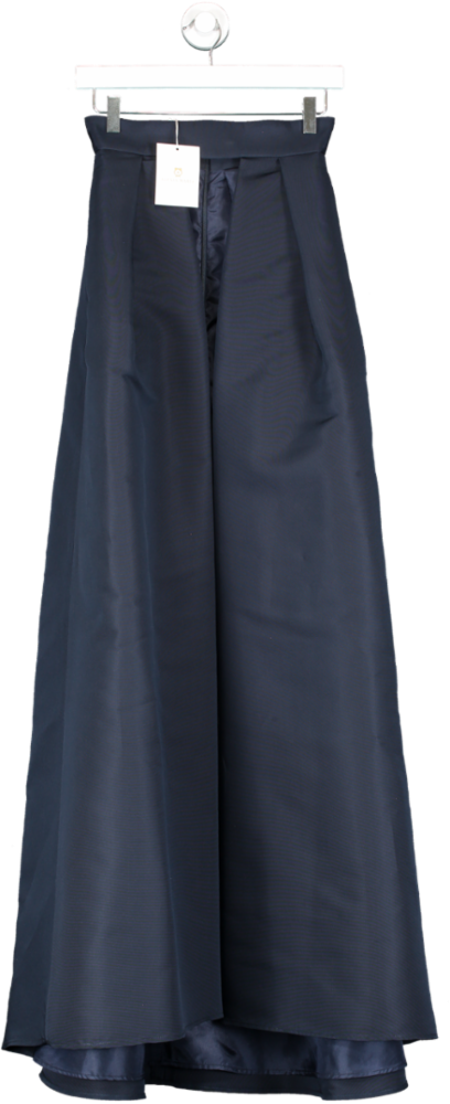 ALEXIA MARÍA Blue Silk Faille Convertible Skirt UK 4