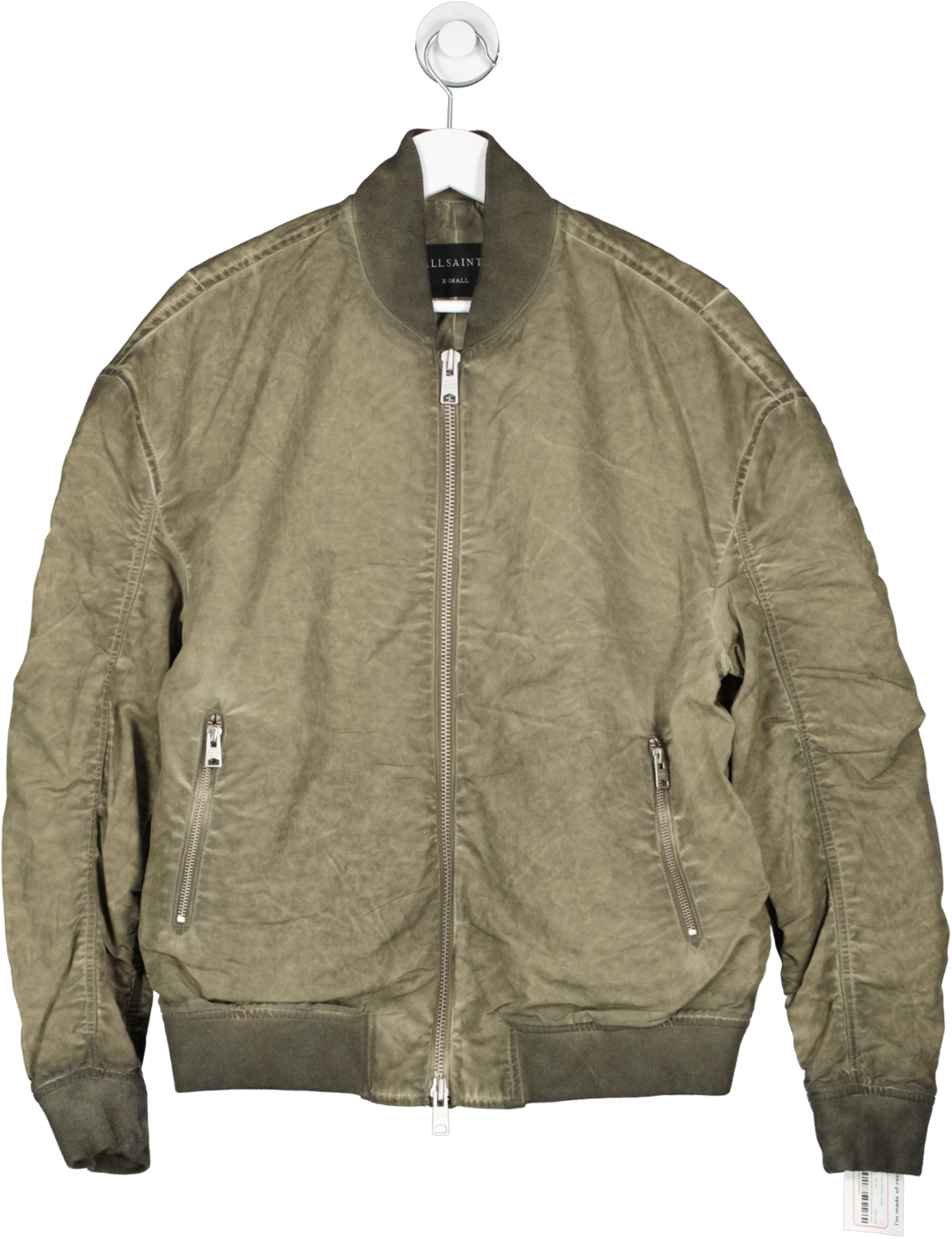 AllSaints Kado Green Bomber Jacket UK XS