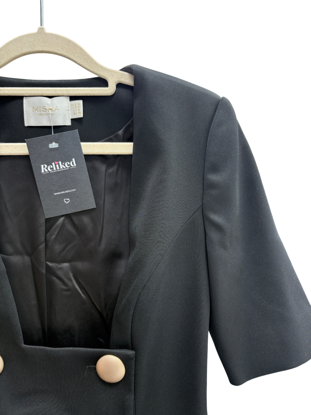 Misha Black Kira Blazer Mini Dress UK 8