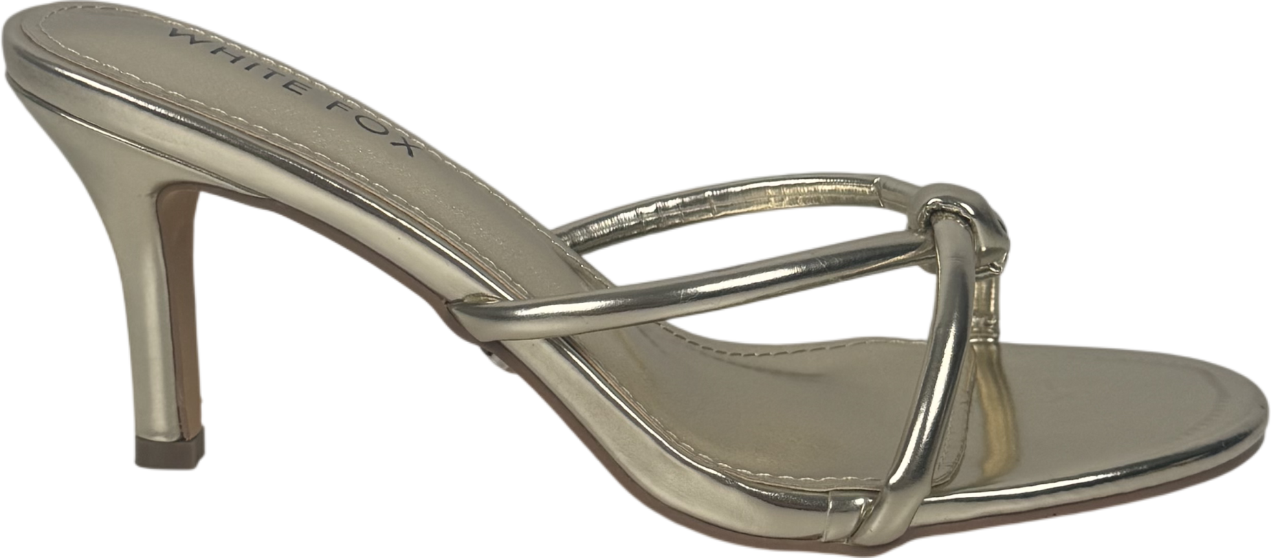 White Fox Metallic Mary Mules Champagne UK 7 EU 40 👠